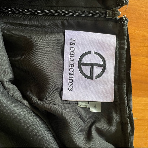 JS Collections black high low gown - Picture 4 of 7